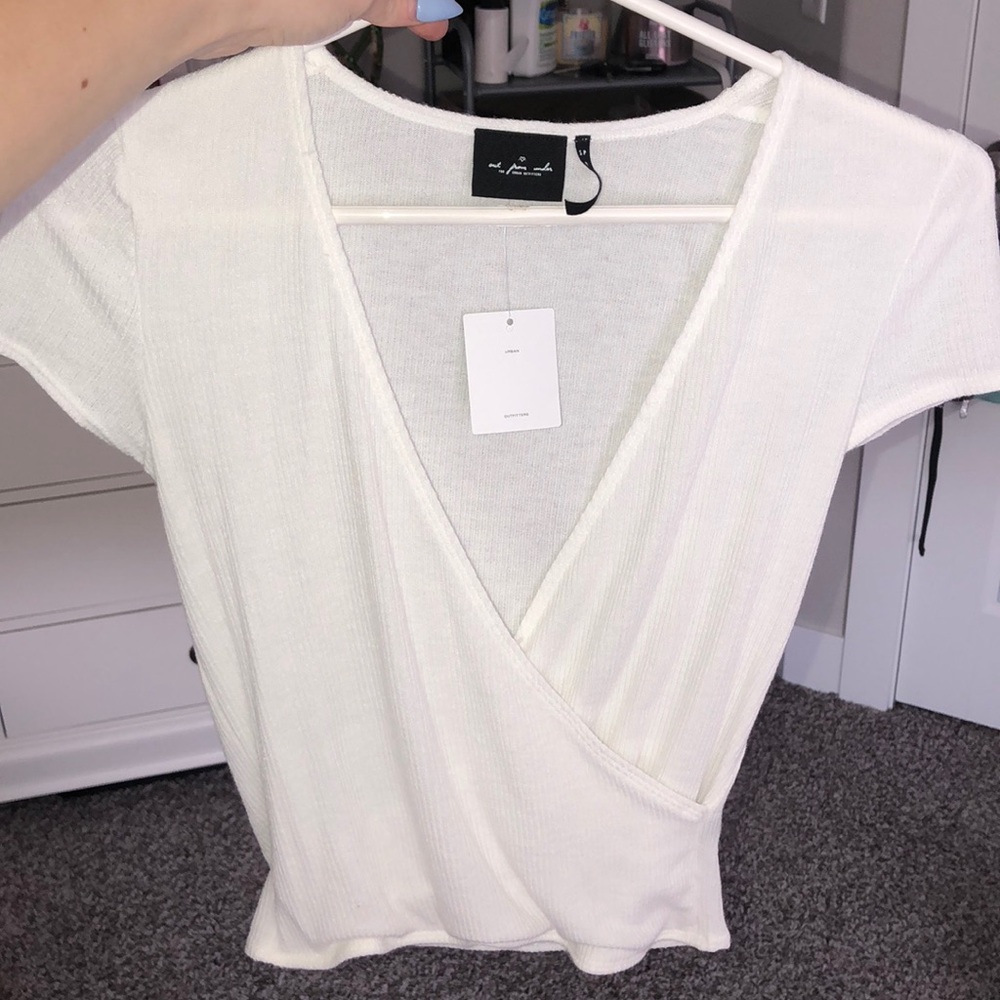 white crop top